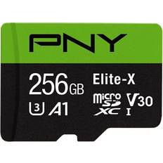 PNY 256 GB - V30 - microSDXC Hukommelseskort PNY Elite-X microSDXC Class 10 UHS-I U3 V30 A1 100MB/s 256GB +SD adapter