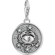 Thomas Sabo Charm Club Zodiac Sign Cancer Charm Pendant - Silver/White