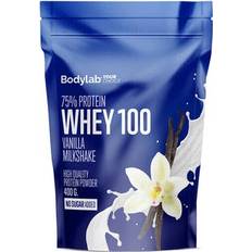 Fiskeolier - Mælkeproteiner - Pulver Proteinpulver Bodylab Whey 100 Vanilla Milkshake 400g