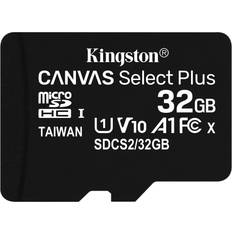 Kingston Hukommelseskort Kingston Canvas Select Plus microSDHC Class 10 UHS-I U1 V10 A1 100MB/s 32GB