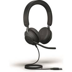 Jabra On-Ear - Passiv støjreduktion Høretelefoner Jabra Evolve2 40-USB-A MS Stereo