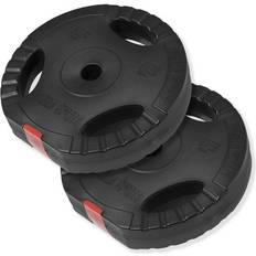 15 kg - 30 mm Vægtskiver Gorilla Sports Pro Trigrip Weight Plates 2x15kg