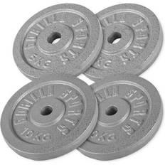 10 kg - 30 mm Vægtskiver Gorilla Sports Iron Weight Plates 30kg