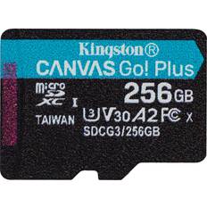 Kingston 256 GB - V30 - microSDXC Hukommelseskort Kingston Canvas Go! Plus microSDXC Class 10 UHS-I U3 V30 A2 170/90MB/s 256GB