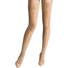 Beige - Nylon Stay-ups Wolford Satin Touch 20 Stay-Up - Fairly Light