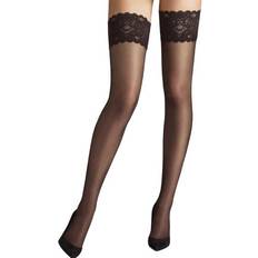 M Stay-ups Wolford Satin Touch 20 Stay-Up - Nearly Black