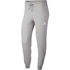 Nike Dame - Træningstøj Bukser Nike Essential Fleece Pants Women - Dark Grey Heather/Matte Silver/White