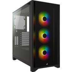 Corsair Full Tower (E-ATX) - Micro-ATX Kabinetter Corsair iCUE 4000X RGB Tempered Glass