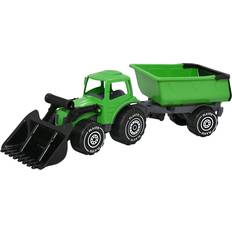 Plasto Biler Plasto Tractor with Front Loader & Trailer Green
