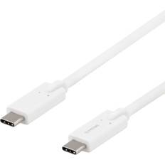 Hvid - USB-kabel Kabler Deltaco USBC-1504 USB C-USB C 2.0 2m