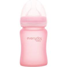 Everyday Baby Blå Babyudstyr Everyday Baby Glass Baby Bottle with Heat Indicator 150ml