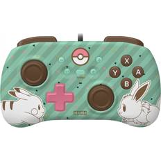 Hori Horipad Mini Controller - Pokémon: Pikachu & Eevee (Nintendo Switch) - Grøn/Brun