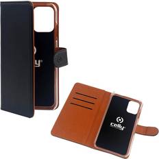 Celly Brun Covers med kortholder Celly Wally Wallet Case for iPhone 12/12 Pro