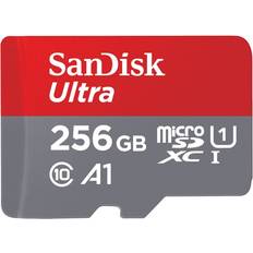 256 GB - Class 10 Hukommelseskort & USB Stik SanDisk Ultra microSDXC Class 10 UHS-I U1 A1 100MB/s 256GB