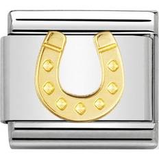 Nomination Composable Classic Link Danish Horseshoe Charm - Silver/Gold