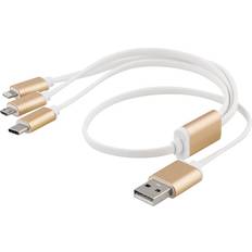 Kabeladaptere - USB B micro Kabler Epzi USB A-Lightning/USB B Micro/USB C 0.5m