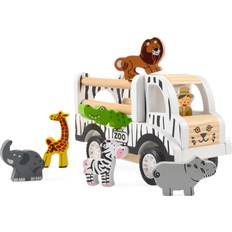 Biler Magni Zoo Car with 6 Animals Pull Back