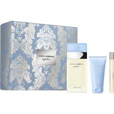 Dolce & Gabbana Dame Gaveæsker Dolce & Gabbana Light Blue Gift Set EdT 100ml + Body Lotion 75ml + EdT 10ml