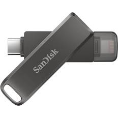 64 GB - MultiMediaCard (MMC) - USB 3.0/3.1 (Gen 1) - USB Type-C USB Stik SanDisk USB-C iXpand Luxe 64GB