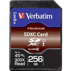 256 GB - Class 10 Hukommelseskort & USB Stik Verbatim Premium SDXC UHS-I U1 256GB (300x)