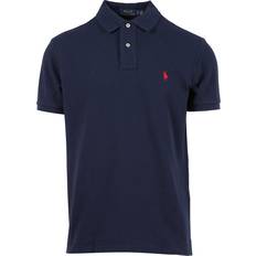 Bomuld - Slids Polotrøjer Polo Ralph Lauren Slim Fit Mesh T-Shirt - Navy/Red
