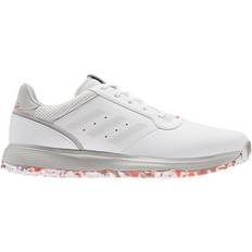 45 - Dame - Læder Golfsko adidas S2G SL - Cloud White/Grey One/Crew Red