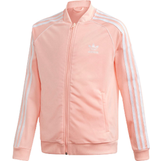 Pink - Stribede Overtøj adidas Kid's SST Track Top - Haze Coral/White (GD2674)