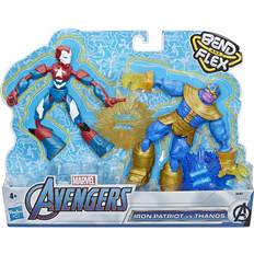 Hasbro Plastlegetøj Gummifigurer Hasbro Marvel Avengers Bend & Flex Iron Patriot vs Thanos for Merchandise