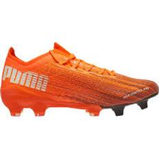 Orange - Unisex Fodboldstøvler Puma Ultra 1.1 FG/AG - Shocking Orange/Puma Black