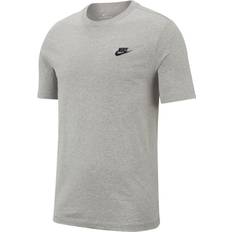 Nike Herre - L T-shirts Nike Sportswear Club T-shirt - Dark Grey Heather/Black