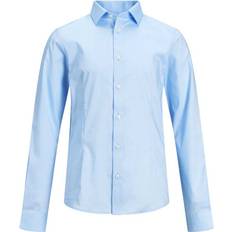 152 - Lange ærmer Skjorter Jack & Jones Boy's Curved Hem Shirt - Blue/Cashmere Blue (12151620)