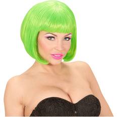 Tidstypiske Korte parykker Widmann Valentina Neon Wig Green