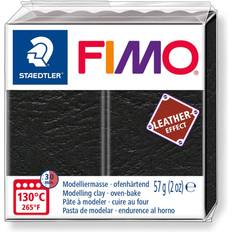 Sort Polymer-ler Staedtler Fimo Leather Effect Black 57g