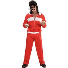 Herrer - Tidstypiske Udklædningstøj Widmann 80's Costume Tracksuit Red