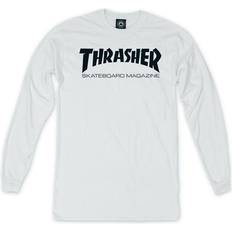 Thrasher Magazine L T-shirts & Toppe Thrasher Magazine Skate-Mag Long Sleeve T-shirt - White