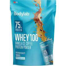 Fiskeolier - Mælkeproteiner - Pulver Proteinpulver Bodylab Whey 100 Vanilla Ice Coffee 1kg