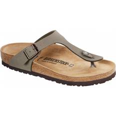 45 - Dame - Imiteret læder Hjemmesko & Sandaler Birkenstock Gizeh Birko-Flor Nubuck - Stone