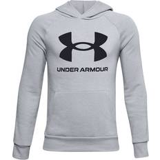 Under Armour Boy's UA Rival Fleece Big Logo Hoodie - Gray (1357585-011)