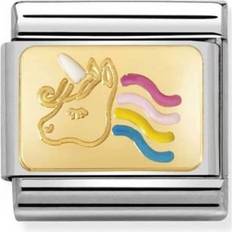 Nomination Composable Classic Colourful Unicorn Link Charm - Silver/Gold/Multicolour