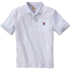 Carhartt Herre - Hvid T-shirts & Toppe Carhartt Contractor's Work Pocket Polo - White