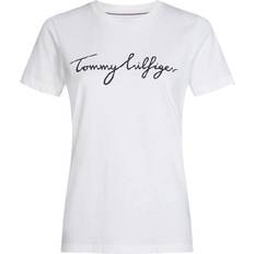 Tommy Hilfiger 12 - Dame T-shirts & Toppe Tommy Hilfiger Heritage Crew Neck Logo T-shirt - Classic White