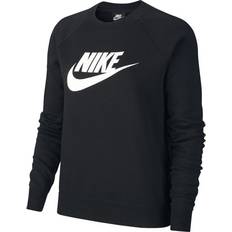 Nike 44 - Dame - Sweatshirts Sweatere Nike Women's Sportswear Essential Fleece Crew - Black/White