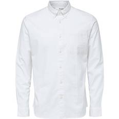 Elastan/Lycra/Spandex - Herre - Hvid Skjorter Selected Organic Cotton Oxford Shirt - White/White