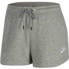 Nike 42 - Dame Shorts Nike Sportswear Essential French Terry Shorts W - Dk Grey Heather/White