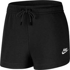 Nike 48 - Dame Shorts Nike Women's Sportswear Essential French Terry Shorts - Black/White