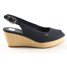 3,5 - Tekstil Espadrillos Tommy Hilfiger Iconic Slingback Wedges - Desert Sky