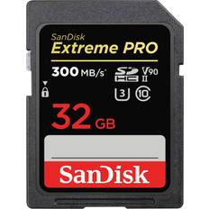SanDisk 32 GB - SDHC Hukommelseskort SanDisk Extreme Pro SDHC Class 10 UHS-II U3 V90 300/260MB/s 32GB