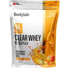 Fiskeolier - Mælkeproteiner - Pulver Proteinpulver Bodylab Clear Whey Ice Tea Peach 500g