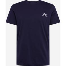 Alpha Industries Blå Overdele Alpha Industries Basic T Small Logo T-shirt - Navy Blue/White