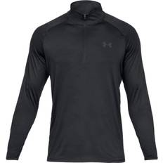 Golf - Herre - L Tøj Under Armour Men's UA Tech ½ Zip Long Sleeve Top - Black/Charcoal